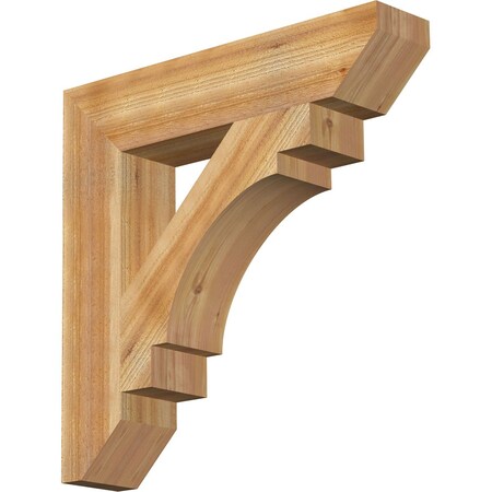 Ekena Millwork Merced Slat Rough Sawn Bracket, Western Red Cedar, 6"W x 30"D x 30"H BKT06X30X30MRC06RWR
